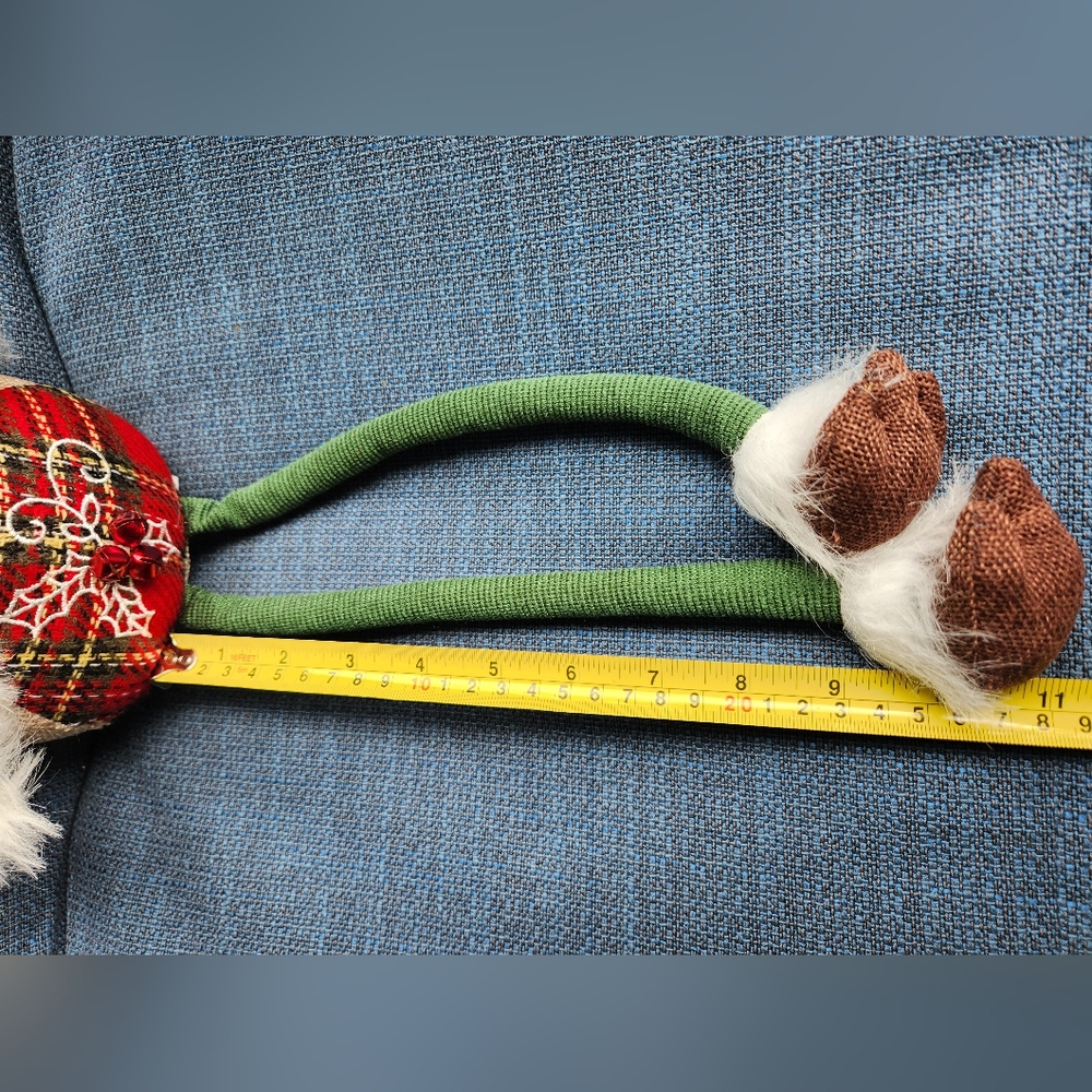 Pier 1 Christmas Owl Shelf Sitter Plush with Long Legs Burlap Pellet Sea… - Picture 5 of 6